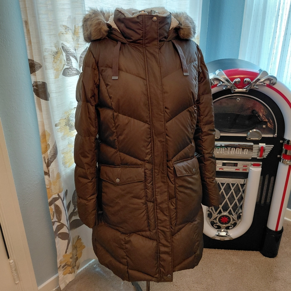 Women's Eddie Bauer Lodge Casadian Down Parka Jacket - Picture 8 of 9